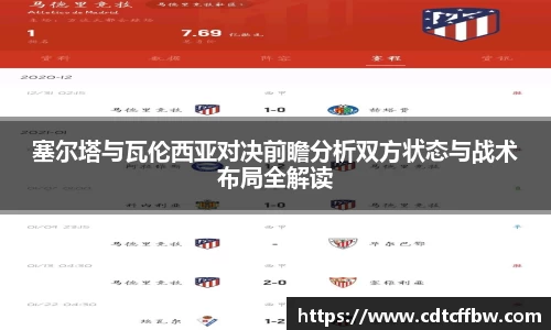 塞尔塔与瓦伦西亚对决前瞻分析双方状态与战术布局全解读
